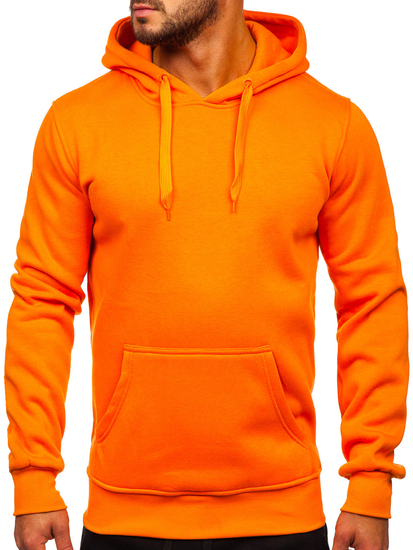 Survêtement avec sweat-shirt à capuche kangourou pour homme orange Bolf D002