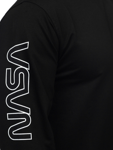 Sweat-shirt imprimé sans capuche pour homme noir Bolf 6475