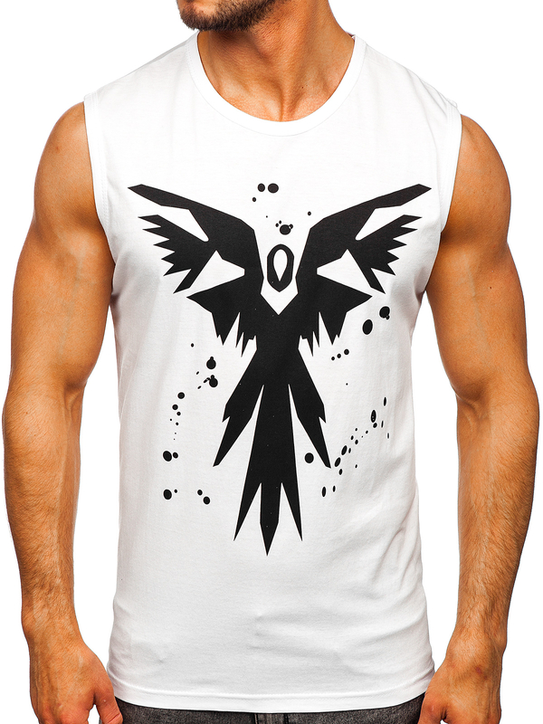 Tank top avec imprimé blanc Bolf 14804