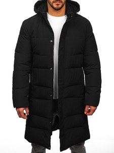 Homme Blouson d'hiver longue matelassée Noir Bolf 31M5009