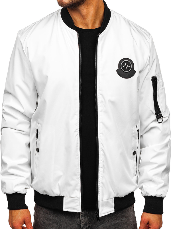 Homme Blouson bomber de transition Blanc Bolf 84M3036