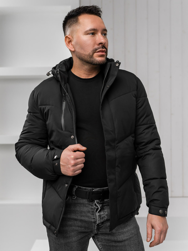 Homme Blouson d'hiver matelassé Noir Bolf 31M5035A1