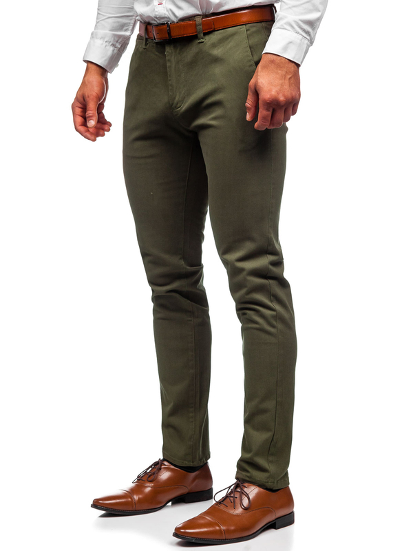 Pantalon chino pour homme vert Bolf 1143