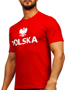 Homme T-shirt imprimé en coton Rouge Bolf 5065