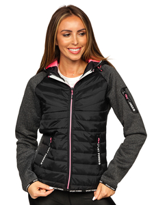 Veste sweat mi-saison femme noir Bolf KSW4004