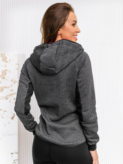 Sweat-shirt noir de transition femme noir Bolf KSW4002A1