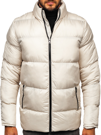 Blouson d'hiver matelassé pour homme beige Bolf 0025