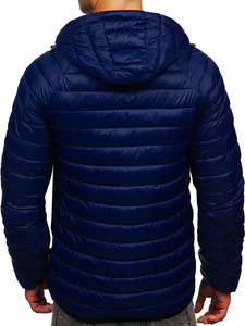 Blouson de transition matelassé pour homme bleu foncé Bolf 13021