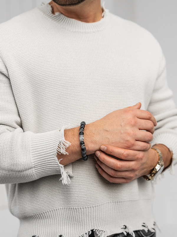 Homme Bracelet tressé Noir Bolf TT4912