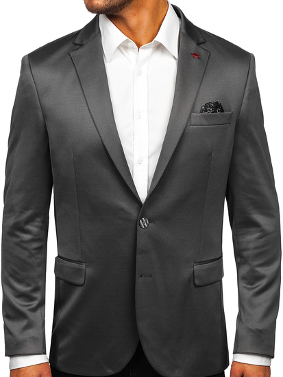Homme Veste de costume élégante Gris Bolf 022