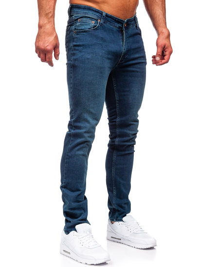 Pantalon en jean slim fit pour homme bleu foncé Bolf 5066-2