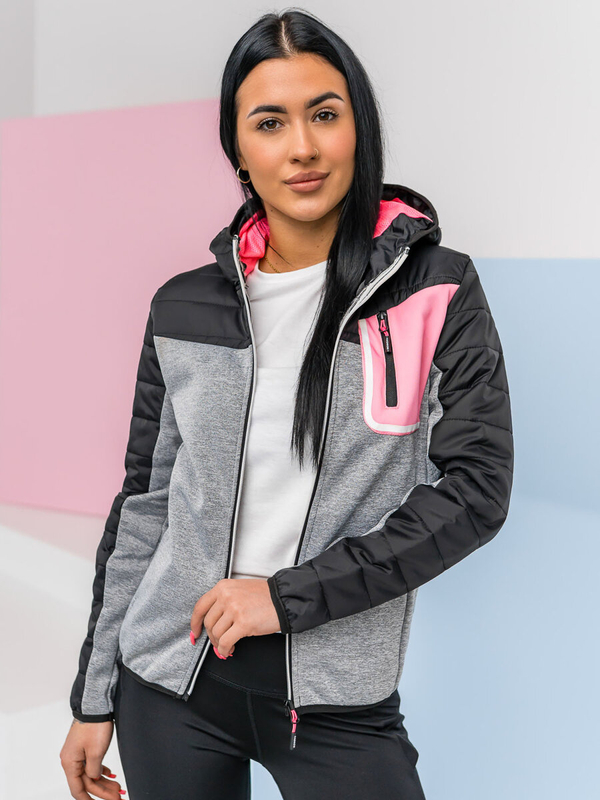 Veste sweat à capuche femme noir Bolf KSW4006