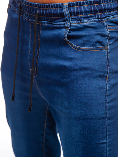 Homme Pantalon jogger en jean Bleu foncé Bolf 8106