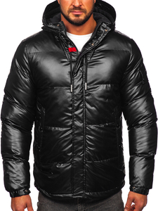 Blouson d'hiver matelassé sportif pour homme noir Bolf EX2125