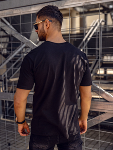 T-shirt homme noir avec imprimé Bolf KS2525TA