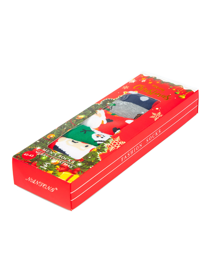 Homme Chaussettes avec le thème de Noël Multicolore-1 Bolf M898-7P-1 7 PACK