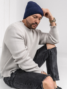 Homme Bonnet d'hiver chaud Bleu foncé Bolf 387045