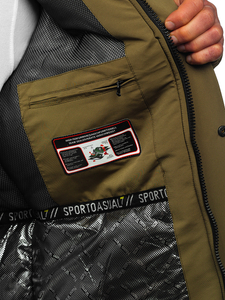 Homme Blouson d'hiver à capuche Khaki Bolf 22M322