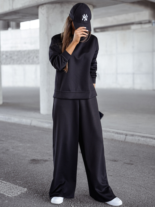 Survêtement zippé deux pièces femme beurre noir Bolf 821111