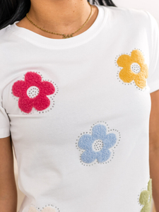 Femme T-shirt imprimé Blanc Bolf 95T2529