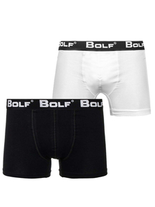 Boxer pour homme noir-blanc Bolf 0953-2P 2 PACK