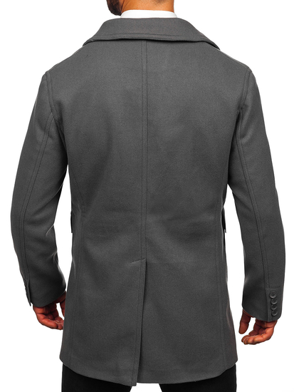 Homme Manteau d'hiver croisé courte Graphite Bolf 11Z8215