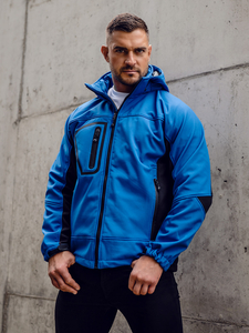 Homme Blouson softshell de transition Bleu Bolf T019A