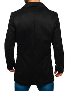 Homme Manteau d'hiver longue croisé Noir Bolf 79B3A1-073