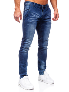 Homme Pantalon en jean slim fit Bleu foncé Bolf MP0091BS