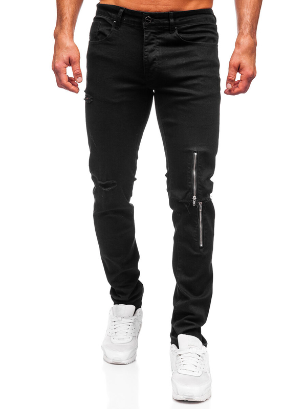 Homme Pantalon en jean slim fit Noir Bolf MP0087N