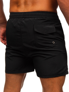 Short de bain pour homme noir Bolf XL018