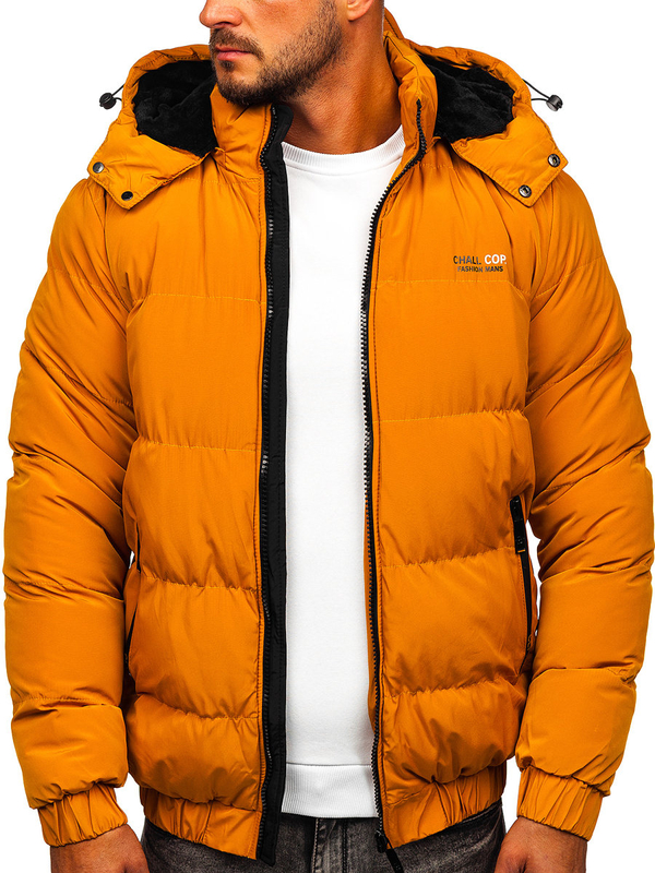 Blouson d'hiver matelassé pour homme camel Bolf 6904