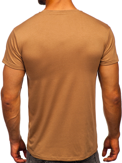 Tee-shirt brun sans imprimé pour homme Bolf 2005