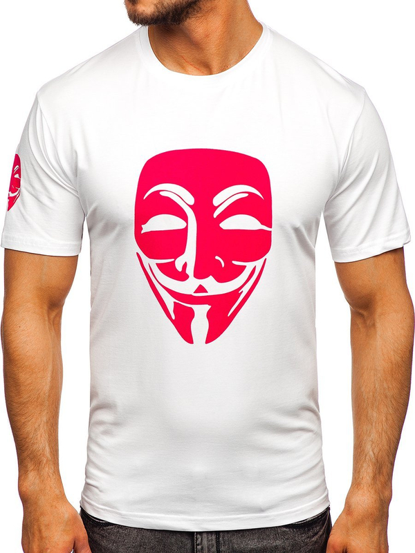 Tee-shirt avec imprimé blanc pour homme Bolf 192367