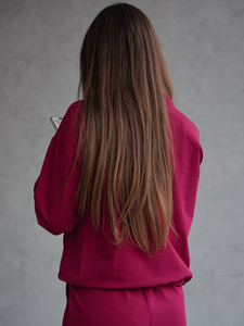 Ensemble de survêtement deux pièces femme bordeaux Bolf 82162