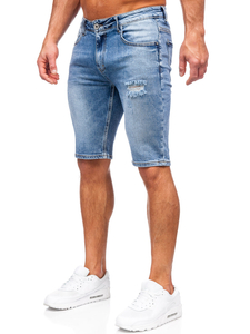 Short en jean pour homme bleu Bolf KG3916