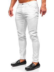 Pantalon jean skinny fit pour homme blanc Bolf R927