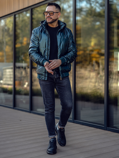 Blouson de transition sportif matelassé pour homme vert Bolf 2143