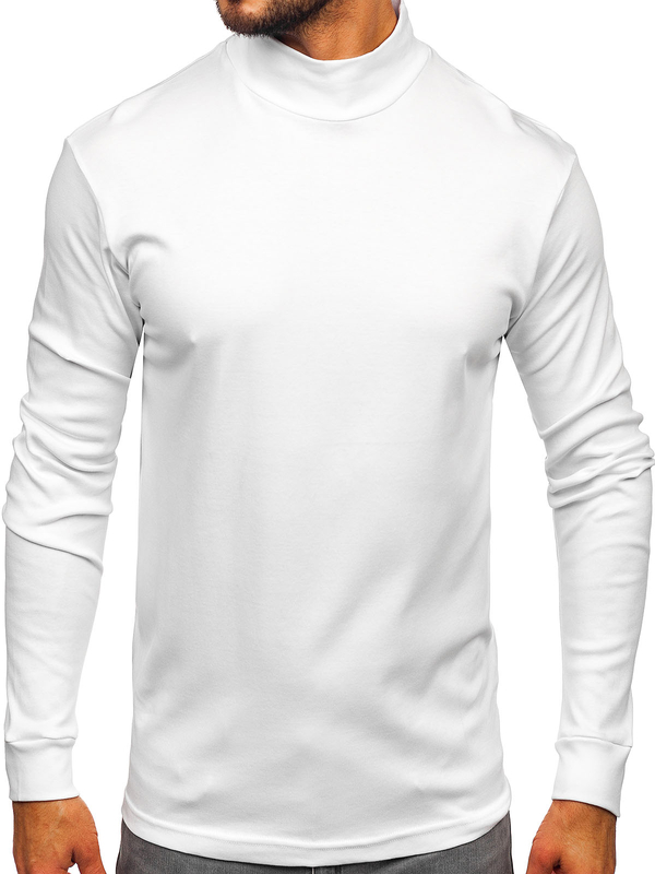 Homme Pull col polo Blanc Bolf 534