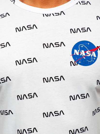 Tee-shirt imprimé pour homme blanc Bolf 14950