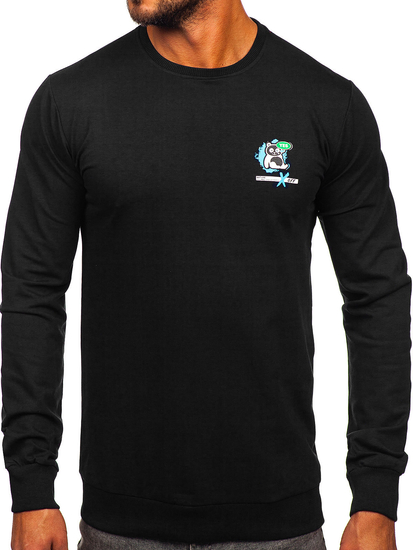 Homme Sweat-shirt imprimé Noir Bolf 8744