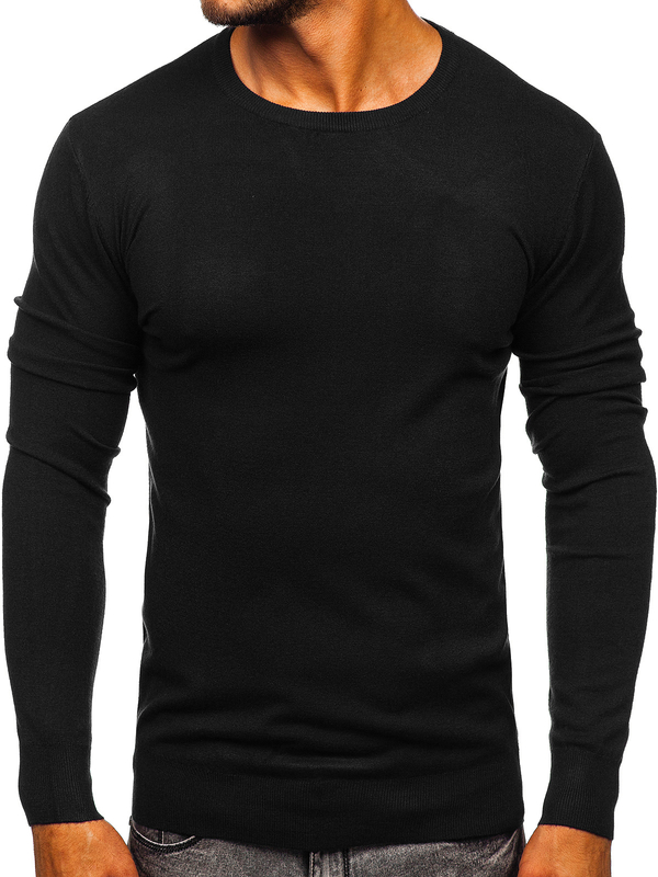 Pull basic pour homme noir Bolf YY01