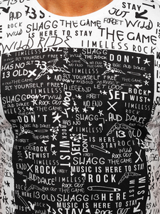 T-shirt homme en coton blanc avec imprimé Bolf 1173