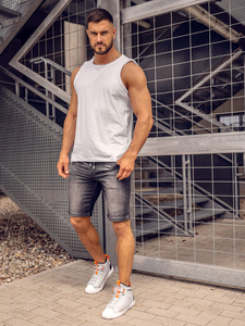 Débardeur homme en coton uni noir Bolf 1205A