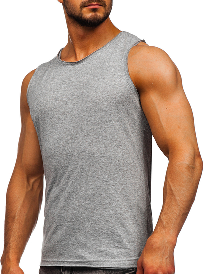 Débardeur gris en coton imprimé pour homme Bolf 1205A