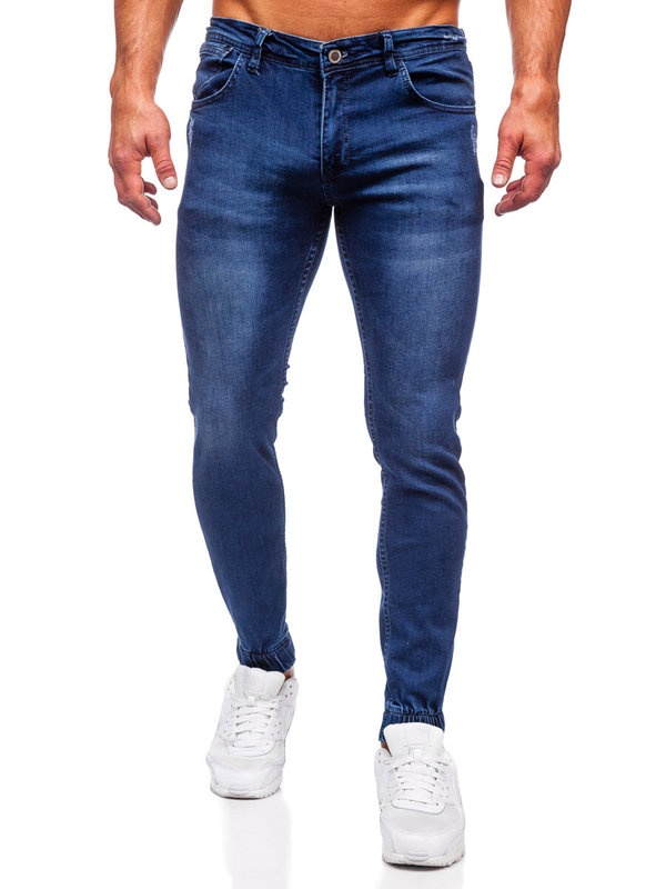 Homme Pantalon en jean regular fit Bleu foncé Bolf 1969