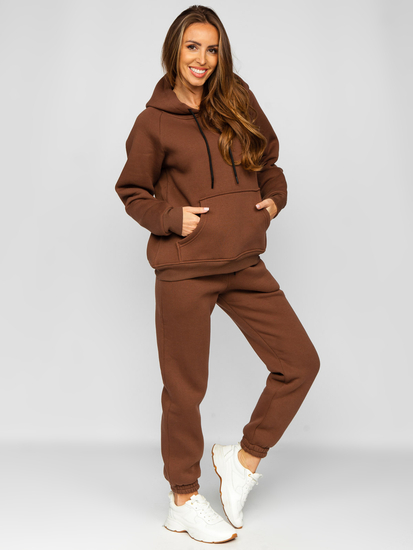 Ensemble de survêtement deux pièces pour femme marron Bolf 5996