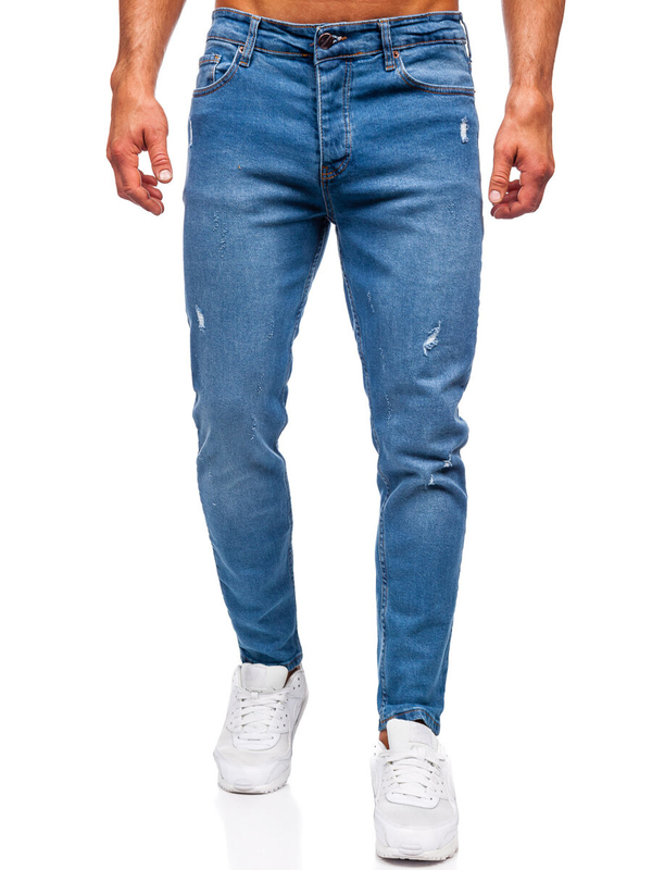 Homme Pantalon en jean slim fit Bleu foncé Bolf 6485