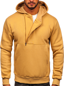Sweat-shirt à capuche pour homme marron Bolf 02