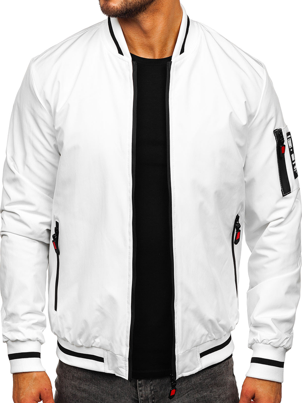 Homme Blouson bomber de transition Blanc Bolf 84M3034